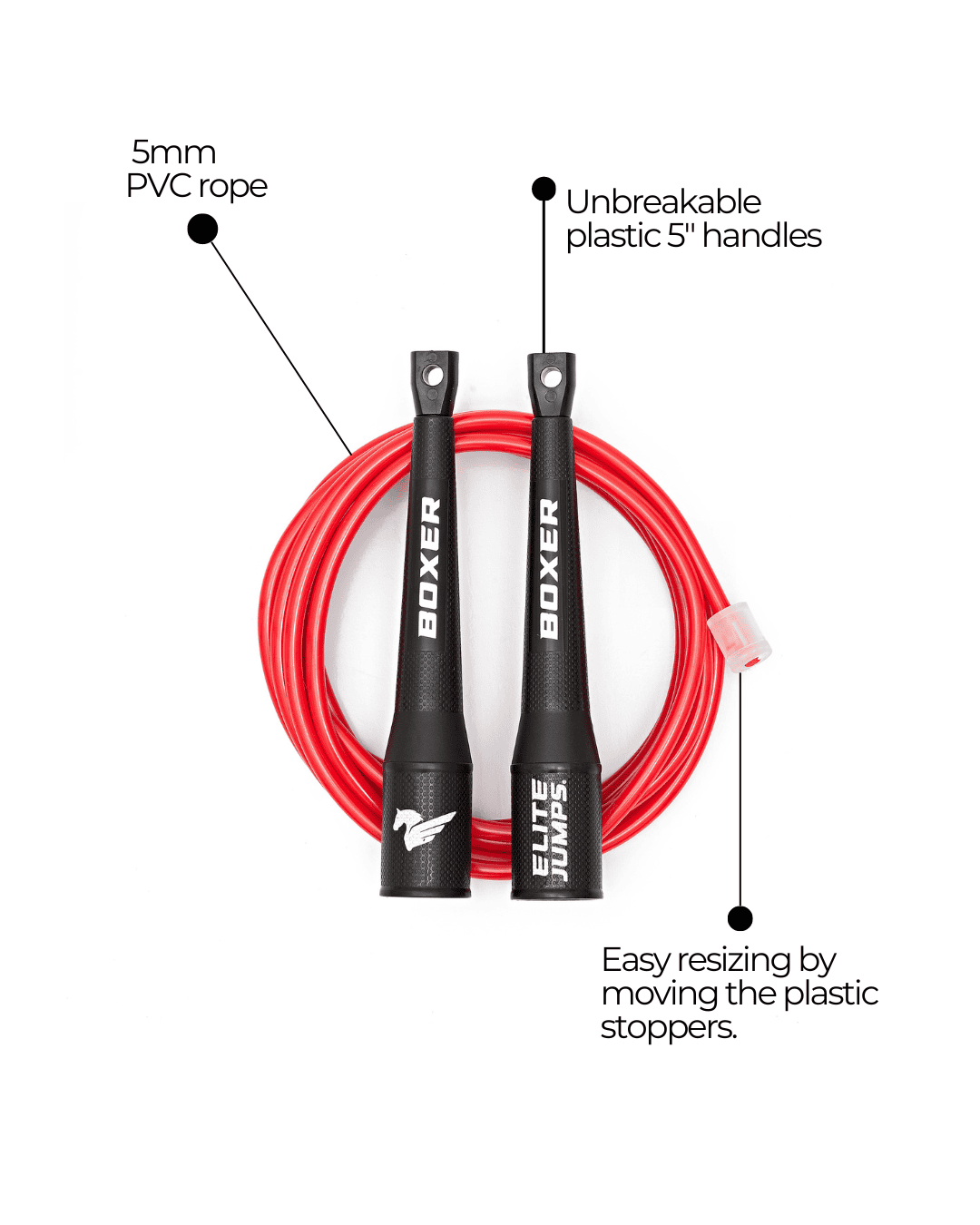 Boxer Training Jump Rope - 5mm PVC - Train Essentials 3