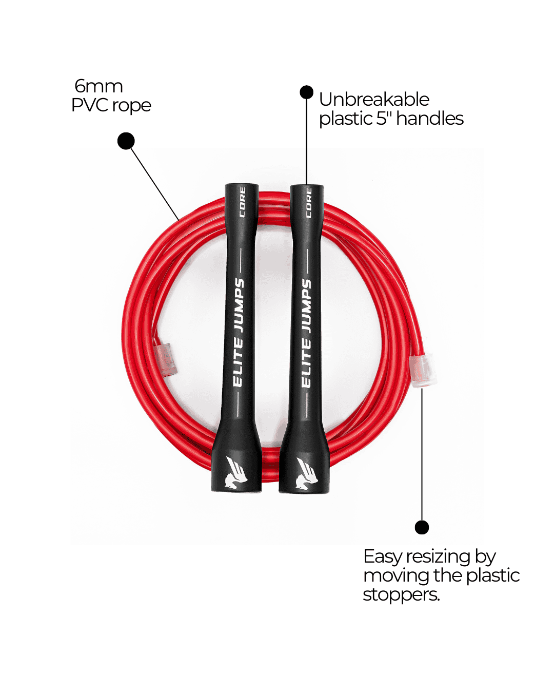Core Jump Rope - 6mm PVC - Train Essentials gqre
