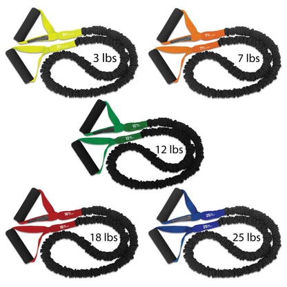 FitCord Resistance Band 5 Packs - Train Essentials New 
