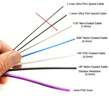 Bare Steel Speed Cable - 1.6mm - Train Essentials sav